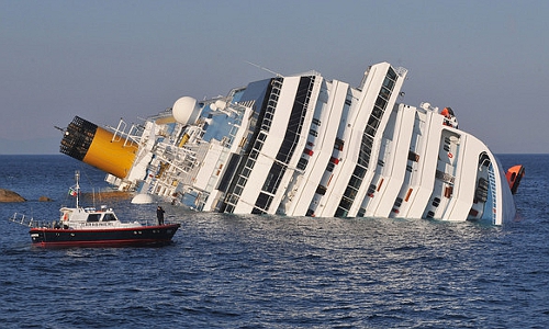 Затонувший лайнер Costa Concordia