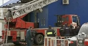 Крупный пожар на рынке в Москве